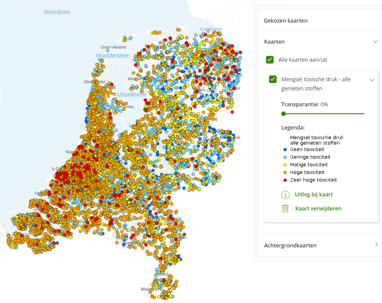 Kaart mengsel toxische druk