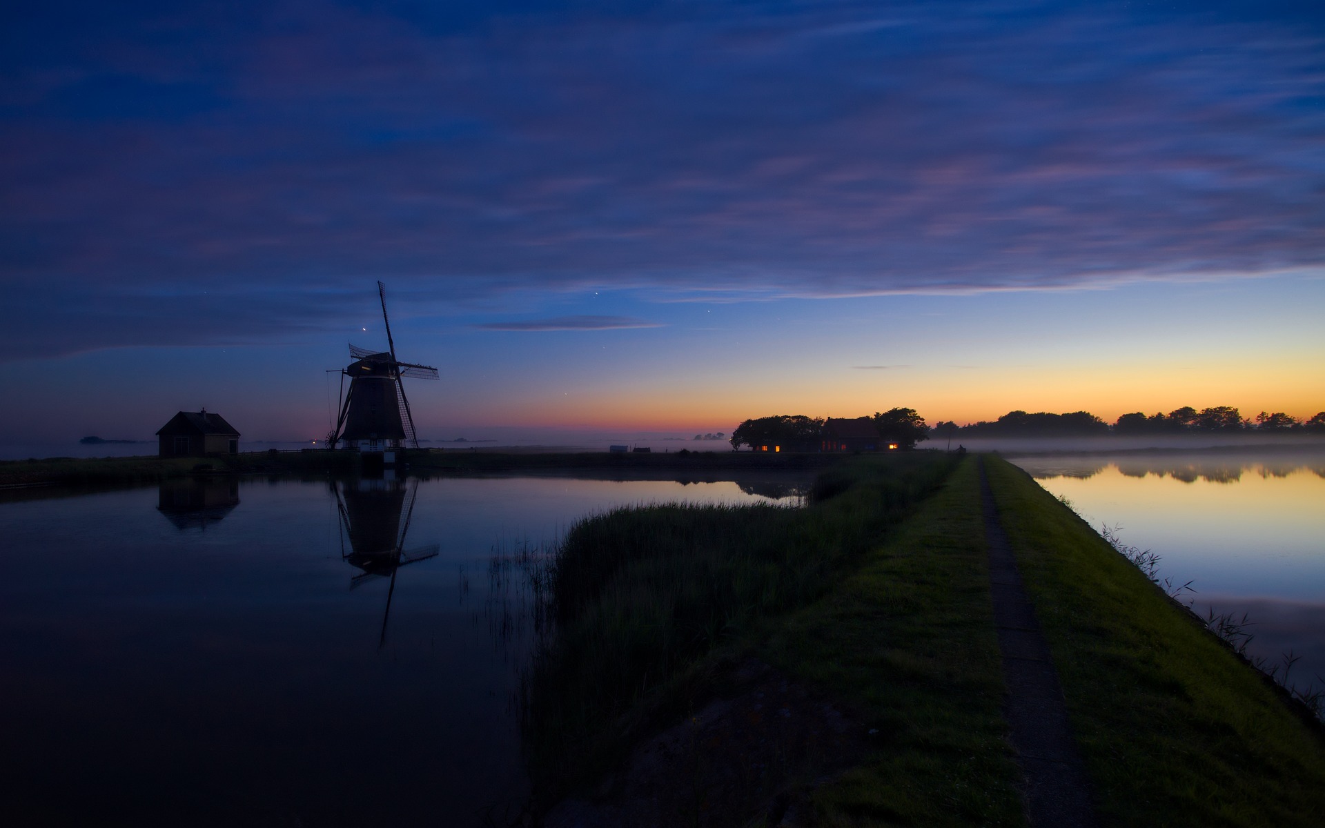 Texel bij nacht