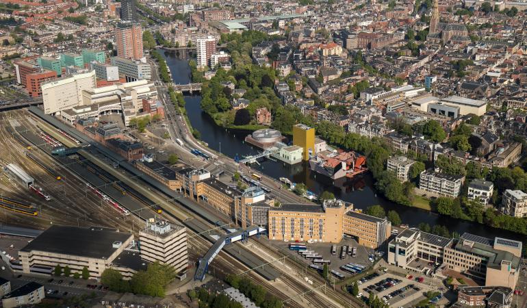 Luchtfoto van Groningen