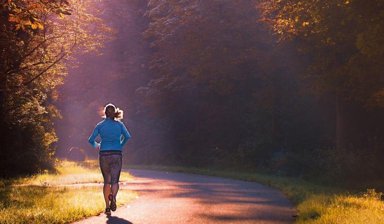 Hardlopen in het bos