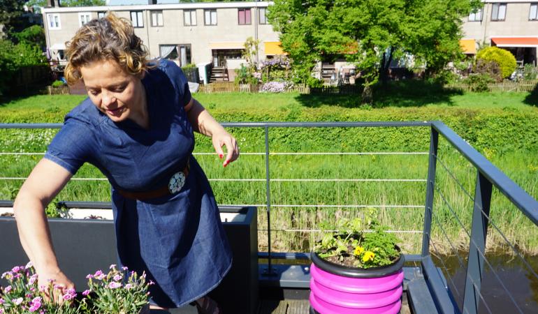 Ireen Balkonton op woonboot