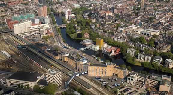 Luchtfoto van Groningen