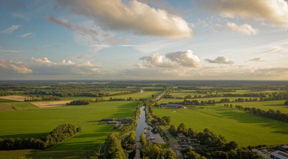 Landschap van boven